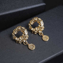 2019 Coin Portrait Pendant Drop Earrings Charms Gold Vintage Metal Medusa fashion women's earrings Ethnic Women earrings 2024 - buy cheap