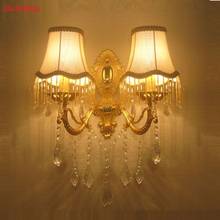 Free Shipping Modern Crystal wall light fashion  wall bracket crystal k9 Golden Modern wall lamps crystal golden Luxury sconce 2024 - buy cheap