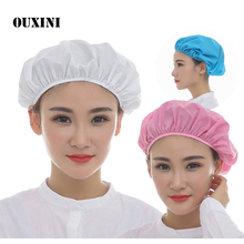 Gorros de tela transpirables para hombre y mujer, sombrero de chef, diseño elástico, color blanco 2024 - compra barato
