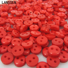 500pcs 1/4" Red Round Resin buttons fit sewing buttons craft scrapbooking 6.0mm Mini Buttons 2024 - buy cheap