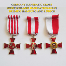 XDT0011 The Hanseatic Cross Medal Set Deutschland Hanseatenkreuz Awarded by Bremen, Hamburg and Lubeck Hanseatic WWI Medal 2024 - buy cheap