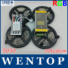 20M SMD 5050 600Leds RGB LED Strip and 44 Key IR Remote Control and 12V 10A Power Supply  30Leds/m 2024 - buy cheap