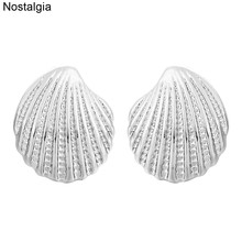 Nostalgia Shell Stud Earrings Nautical Jewelry Aretes De Mujer Modernos 2020 2024 - buy cheap