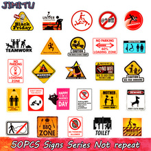 50 PCS Warning Stickers Road Reminder Computer Sign Waterproof Decal Sticker to Car Motorcycle Laptop Luggage Bicycle Snowboard 2024 - buy cheap