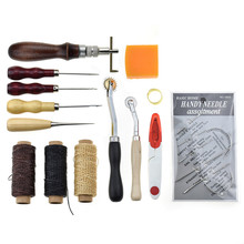 14Pcs/set Leather Craft Tools Hand Stitching Sewing Tool Thread Awl Waxed Thimble Kit Sewing Needles Carpet Leather DIY Tools 2024 - buy cheap