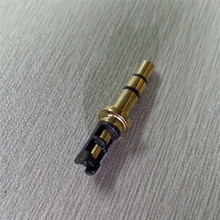 10 un 3.5mm 3 polegadas fone de ouvido estéreo cabeça de metal banhada a ouro preto conector de tomada de áudio para fone de ouvido 2024 - compre barato