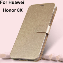 For Huawei Honor 8X case PU leather Sillcon case Honor8x coque flip Magnetic Closure back Cover 6.5'' For Honor 8 X case shell 2024 - buy cheap