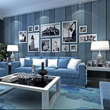 Beibehang-papel tapiz de raya ancha para dormitorio, sala de estar, TV, estudio, oficina, fondo liso 3d, rollo de 0,53x10m 2024 - compra barato