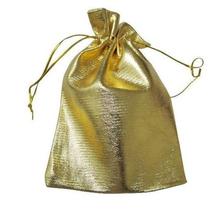 Bolsas de oro hecho a mano con cordón para boda, fiesta, Navidad, regalo, joyería, embalaje, 11x16cm, 50 Uds. 2024 - compra barato