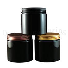 20pcs 200g Empty Amber Cream Cosmetic Jar Black PET Conatiner Aluminum Lid Plastic Lid Heavy Wall 2024 - buy cheap