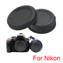Tampa da lente traseira + capa de corpo da câmera 2 em 1 para nikon f mount d500 d750 d3100 d3300 d3400 d5500 d5300 d7100 d7200 2024 - compre barato