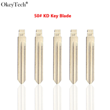 Okeytech 10 pçs/lote universal metal em branco sem corte flip kd tipo de lâmina chave remota #50 para huyndai elantra no.50 lâmina 2024 - compre barato