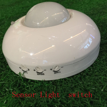 Sensor de movimento infravermelho pir, ajuste dia/noite com 50hz, interruptor de movimento, luz detectora de 360 graus