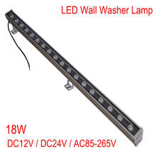 New 1M 18W LED Wall Washer Landscape light AC 85V-265V/DC12V/DC24V outdoor lights wall linear lamp floodlight 100cm wallwasher 2024 - buy cheap