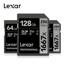 ¡Promoción! Tarjeta de memoria SD para cámara de vídeo 3D 4K, dispositivo Lexar 1667x, 250 GB, 128GB, SDXC U3, 64GB, Clase 10, SDHC, 256 MB/s 2024 - compra barato