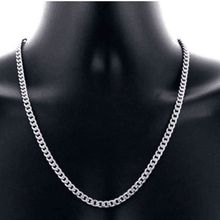 Wholesale 4mm Silver Link Chain Men Necklace Fashion Jewelry 16-30 inch Long Chain Necklace Hot Selling Collar Masculine Jewel 2024 - buy cheap