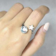 Everoyal-Anillos Chapado en plata para mujer, joyería para mujer, estrella de cristal, anillos dedos chicas, accesorios para mujer 2024 - compra barato