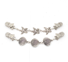 1pcs Silver starfish / shell sweater cardigan clip  metal buckle fashion metal button clothing decoration clothing hook 2024 - buy cheap