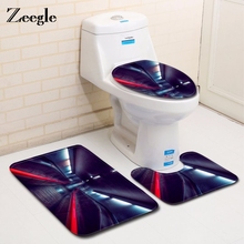 Zeegle tapetes de banho tapete luzes da noite padrão anti deslizamento tapete do banheiro conjunto tapetes banho lavável banheiro 2024 - compre barato