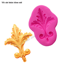 Molde de renda 3d com açúcar reverso, forma de silicone de grau alimentar para moldes de argila e sabão velas polímero, ferramentas de decoração de bolo de chocolate f0811 2024 - compre barato