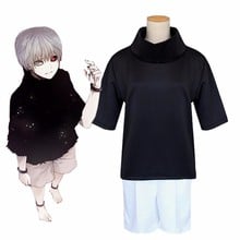 JP Anime Tokyo Ghouls Kaneki Ken Cosplay Costume Full Set Daily Casual Costume Tops Shorts Men Women Halloween Outfit 2024 - buy cheap