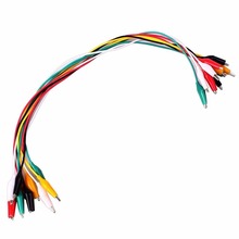 10 Uds colorido doble cocodrilo electrónico Cable conductor de prueba de alambre de puente de Clip de cocodrilo conector 2024 - compra barato