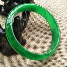 Браслет ручной работы 58-60 мм, сертифицированный нефритовый браслет с натуральным лавандовым и зеленым Жадеитом 2024 - купить недорого