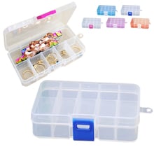 10 Slots Empty Jewelry Organizer Box Nail Art Decoration Rhinestone Gem Bead Display Jewelry Storager Box jewellery Beads box 2024 - buy cheap