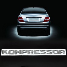 DWCX Car 3D Chrome KOMPRESSOR Car Rear Emblem Stickers For Mercedes-Benz SLK CLK SL CLS CL ML GL A B C E S Class Dedicated 2024 - buy cheap