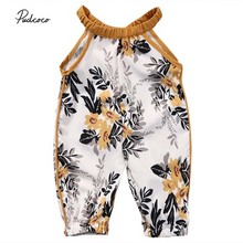 Pudcoco 2018 Newborn Baby Kids Girls Romper Sleeveless Floral Rrint Romper Jumpsuit Playsuit Summer Sunsuit Outfits Clothes 0-4Y 2024 - buy cheap