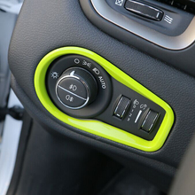 Cubierta de salida de anillo de luz para interruptor de faros de coche, accesorios de Interior, pegatina embellecedora de ABS para Jeep Renegade, 1 ud., Envío Gratis 2024 - compra barato