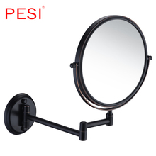 Espelho de banheiro de latão 1x/3x, ampliação montado na parede, espelho de maquiagem ajustável, braço duplo, extensor de 2 rosto, espelho de banheiro, cromado. 2024 - compre barato