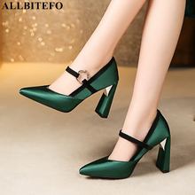 ALLBITEFO size:33-43 pu leather high heels party women shoes sexy women high heel shoes spring office ladies shoes women heels 2024 - buy cheap