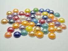 100 Mixed Color Luater AB Round Flatback Glass Cabochon Half Pearl 10mm 2024 - buy cheap