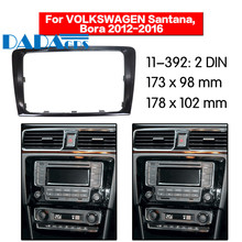 Radio Estéreo para coche, Kit de adaptador de marco de Panel Fascia, DVD/CD, 11-392, 2 Din, para VOLKSWAGEN Santana, Bora 2013 2024 - compra barato