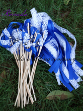Новое поступление, 3 ленты, палочки, свадебные палочки с кружевной синей лентой, для вечеринки в честь Дня рождения, рождественские палочки 2024 - купить недорого