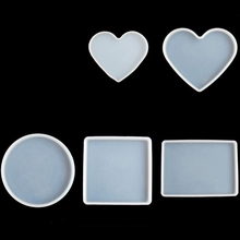 Adornos decorativos redondos grandes en forma de corazón, artesanía de resina DIY, molde de silicona para joyas epoxy 2024 - compra barato