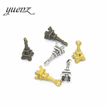 YuenZ-abalorio de plata antigua de Torre Eiffel, accesorio para fabricación de joyas, pulsera, collar hecho a mano, 18x8mm, E3, 30 Uds. 2024 - compra barato