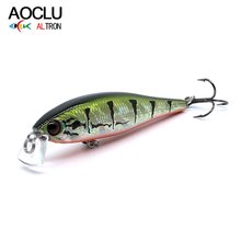 AOCLU wobbler Jerkbait 6 Colors 6.5cm 5.5g Hard Bait Minnow Crank Fishing lures Bass Suspending 10# VMC hooks Free Shipping 2024 - buy cheap