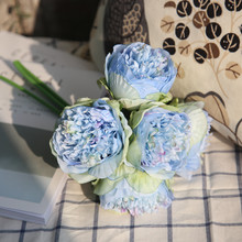 Artificial Silk Fake Flowers Peony Floral Wedding Bouquet Bridal Hydrangea Decor #25 2024 - buy cheap