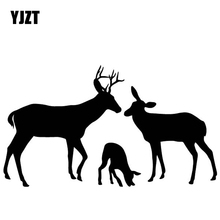 YJZT 16.8CM*9.6CM Deer Harmony Family Body Of Car Decorate Car Sticker Vinyl Decal Black/Silver C4-1979 2024 - buy cheap