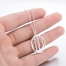 Daisies Birch Tree Necklace Woodland Necklaces Pendants Outdoor Gift Natural Oval Jewelry Colar 2024 - buy cheap