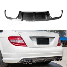 Carbon Fiber Rear Lip Diffuser for Mercedes Benz C Class W204 C63 AMG 2008 2009 2010 2011 FRP Car Bumper 2024 - buy cheap