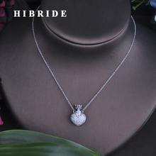 Hibride colar pingente em forma de coração, pingente de corrente dourada feminino, acessório de casamento 2024 - compre barato