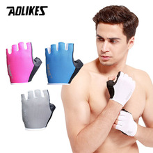 1 пара Противоскользящих дышащих перчаток для тренажерного зала для бодибилдинга спортивные гантели для занятий фитнесом перчатки для тяжелой атлетики 2024 - купить недорого
