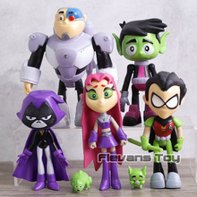 Robin Beast Boy Raven Cyborg Action Figures Toys Brinquedo Toy Girl Boy Christmas Gift 7pcs/set 2024 - buy cheap