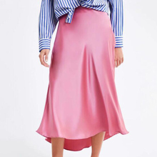 Женская шелковая длинная юбка, однотонная, с высокой талией, летняя, 2019 2024 - купить недорого