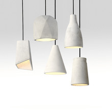 Luminária pendente moderna, luminária vintage de cimento com luzes e27, 90v-220v, para decoração moderna de casa, restaurante, cozinha 2024 - compre barato