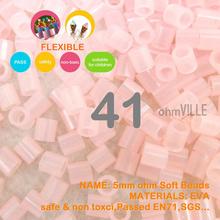 Hot Sale!!! 5mm Soft Flexible Ohm Beads ( Pearl Pink- Id:41 ) 90 Colors For Choose Hama Beads Activity + Free Shipping 2024 - buy cheap