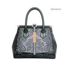 2019 New Fashion Embossed Leather Women Handbag Quality Pu Leather Women Vintage Shoulder Bag Chinese Style Ladies Bag 2024 - buy cheap